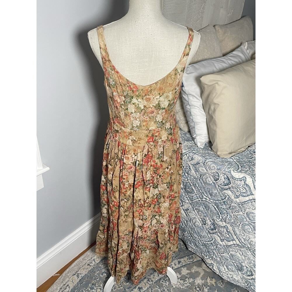 Peruvian Connection Orchard Sundress 10 MIDI Floral $179 - Picture 5 of 7